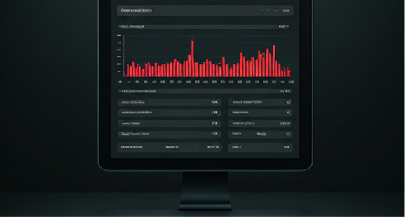 Hiffi artist analytics dashboard on a desktop monitor